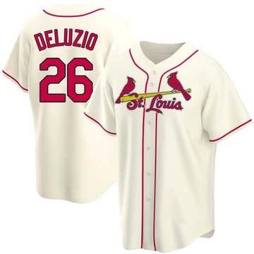 St. Louis Cardinals ＃26 Ben DeLuzio Youth Replica Alternate Jersey - Cream