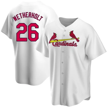 St. Louis Cardinals ＃26 JJ Wetherholt Youth Replica Home Jersey - White