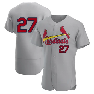 St. Louis Cardinals ＃27 Jose Barrero Men's Authentic Road Jersey - Gray