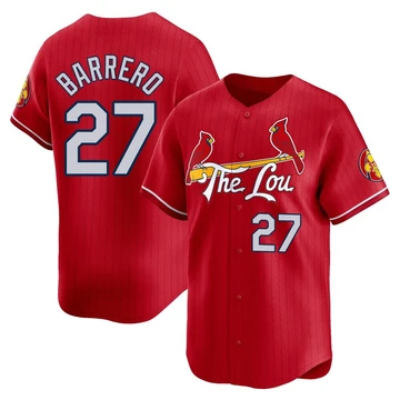 St. Louis Cardinals ＃27 Jose Barrero Youth Limited 2024 City Connect Jersey - Red