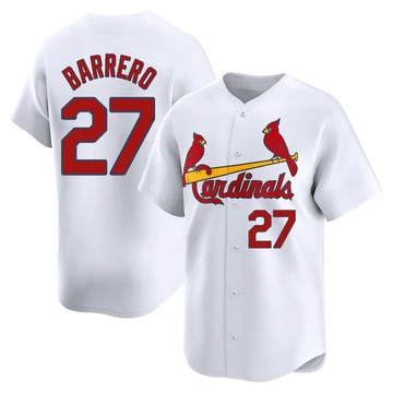 St. Louis Cardinals ＃27 Jose Barrero Youth Limited Home Jersey - White