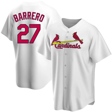 St. Louis Cardinals ＃27 Jose Barrero Youth Replica Home Jersey - White