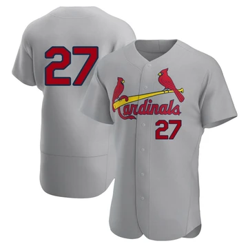 St. Louis Cardinals ＃27 Nathan Church Men's Authentic Road Jersey - Gray