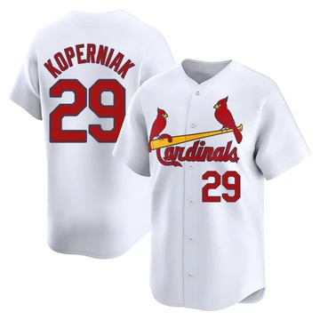 St. Louis Cardinals ＃29 Matt Koperniak Men's Limited Home Jersey - White