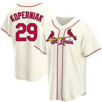 St. Louis Cardinals ＃29 Matt Koperniak Youth Replica Alternate Jersey - Cream