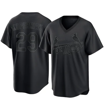 St. Louis Cardinals ＃29 Matt Koperniak Youth Replica Pitch Fashion Jersey - Black
