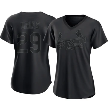 St. Louis Cardinals ＃29 Ramon Urias Women's Authentic Pitch Fashion Jersey - Black