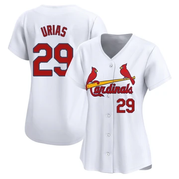 St. Louis Cardinals ＃29 Ramon Urias Women's Limited Home Jersey - White