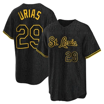 St. Louis Cardinals ＃29 Ramon Urias Youth Replica Snake Skin City Jersey - Black