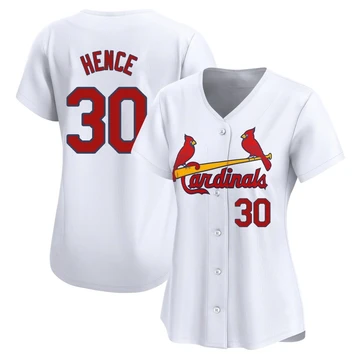 St. Louis Cardinals ＃30 Tink Hence Women's Limited Home Jersey - White