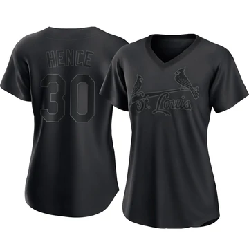 St. Louis Cardinals ＃30 Tink Hence Women's Replica Pitch Fashion Jersey - Black