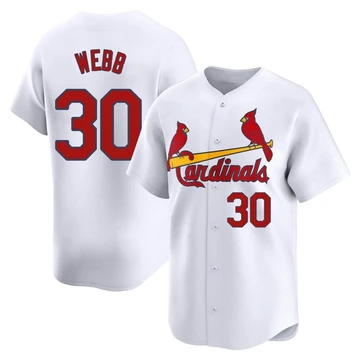 St. Louis Cardinals ＃30 Tyler Webb Men's Limited Home Jersey - White