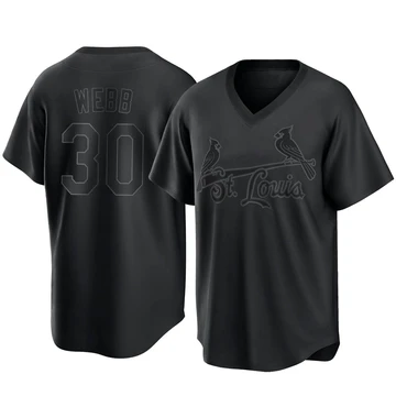 St. Louis Cardinals ＃30 Tyler Webb Men's Replica Pitch Fashion Jersey - Black