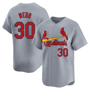 St. Louis Cardinals ＃30 Tyler Webb Youth Limited Away Jersey - Gray