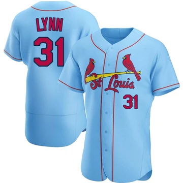 St. Louis Cardinals ＃31 Lance Lynn Men's Authentic Alternate Jersey - Light Blue