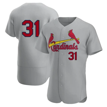 St. Louis Cardinals ＃31 Lance Lynn Men's Authentic Road Jersey - Gray