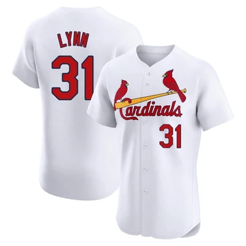 St. Louis Cardinals ＃31 Lance Lynn Men's Elite Home Jersey - White