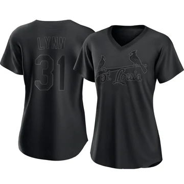 St. Louis Cardinals ＃31 Lance Lynn Women's Authentic Pitch Fashion Jersey - Black