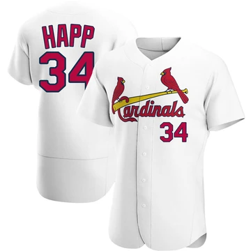 St. Louis Cardinals ＃34 J.A. Happ Men's Authentic Home Jersey - White