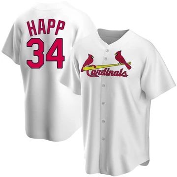 St. Louis Cardinals ＃34 J.A. Happ Men's Replica Home Jersey - White