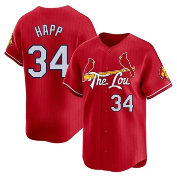 St. Louis Cardinals ＃34 J.A. Happ Youth Limited 2024 City Connect Jersey - Red