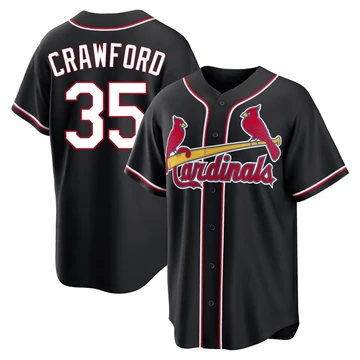 St. Louis Cardinals ＃35 Brandon Crawford Youth Replica Fashion Out Jersey - Black