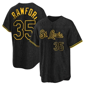 St. Louis Cardinals ＃35 Brandon Crawford Youth Replica Snake Skin City Jersey - Black