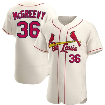 St. Louis Cardinals ＃36 Michael McGreevy Men's Authentic Alternate Jersey - Cream