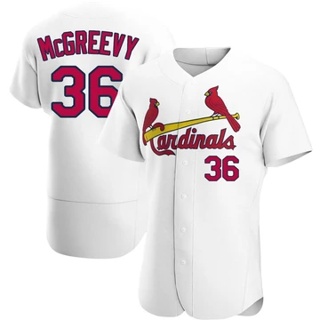 St. Louis Cardinals ＃36 Michael McGreevy Men's Authentic Home Jersey - White