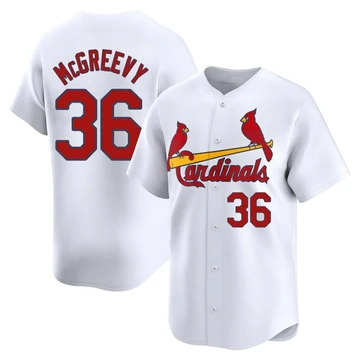 St. Louis Cardinals ＃36 Michael McGreevy Men's Limited Home Jersey - White