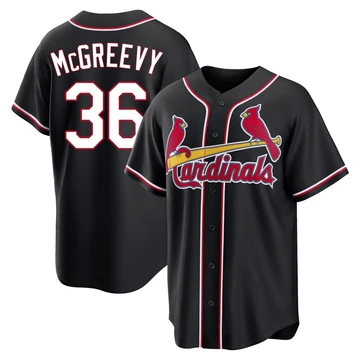 St. Louis Cardinals ＃36 Michael McGreevy Men's Replica Fashion Out Jersey - Black