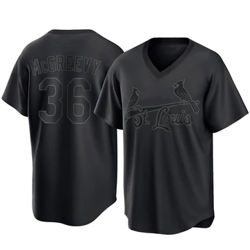 St. Louis Cardinals ＃36 Michael McGreevy Men's Replica Pitch Fashion Jersey - Black