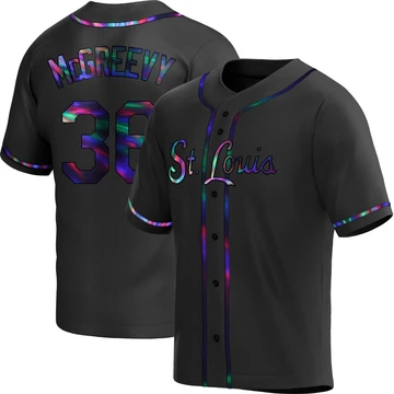 St. Louis Cardinals ＃36 Michael McGreevy Youth Replica Holographic Alternate Jersey - Black