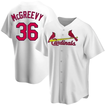 St. Louis Cardinals ＃36 Michael McGreevy Youth Replica Home Jersey - White