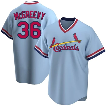St. Louis Cardinals ＃36 Michael McGreevy Youth Replica Road Cooperstown Collection Jersey - Light Blue