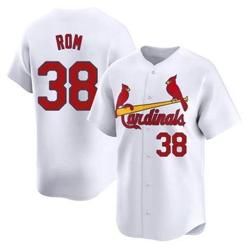 St. Louis Cardinals ＃38 Drew Rom Men's Limited Home Jersey - White