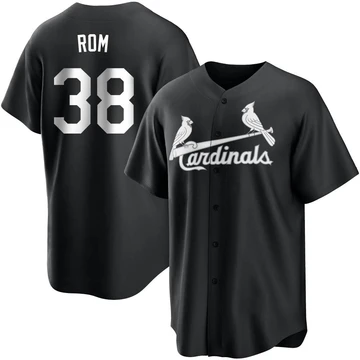St. Louis Cardinals ＃38 Drew Rom Youth Replica Jersey - Black/White