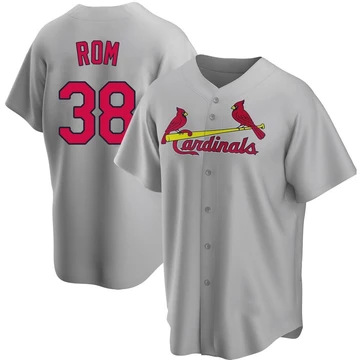 St. Louis Cardinals ＃38 Drew Rom Youth Replica Road Jersey - Gray