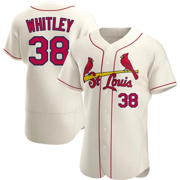 St. Louis Cardinals ＃38 Kodi Whitley Men's Authentic Alternate Jersey - Cream