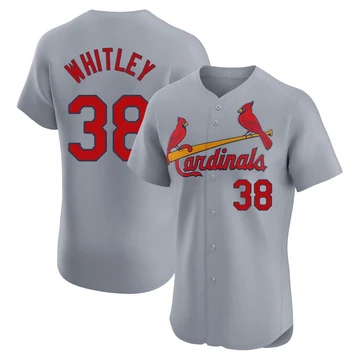 St. Louis Cardinals ＃38 Kodi Whitley Men's Elite Road Jersey - Gray