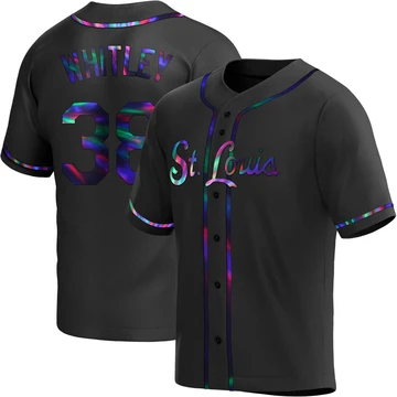 St. Louis Cardinals ＃38 Kodi Whitley Men's Replica Holographic Alternate Jersey - Black