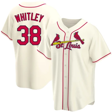 St. Louis Cardinals ＃38 Kodi Whitley Youth Replica Alternate Jersey - Cream