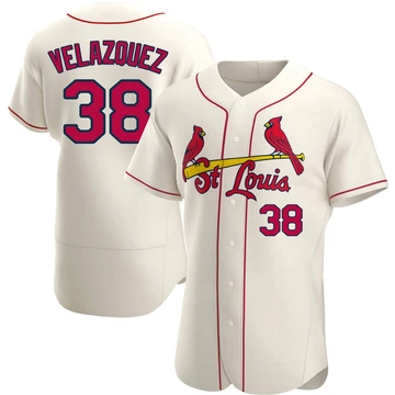 St. Louis Cardinals ＃38 Nelson Velazquez Men's Authentic Alternate Jersey - Cream