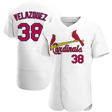 St. Louis Cardinals ＃38 Nelson Velazquez Men's Authentic Home Jersey - White