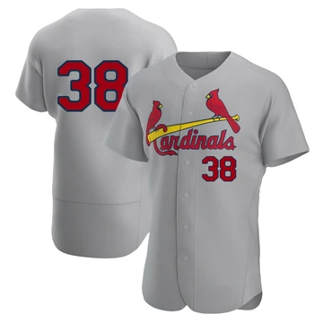 St. Louis Cardinals ＃38 Nelson Velazquez Men's Authentic Road Jersey - Gray
