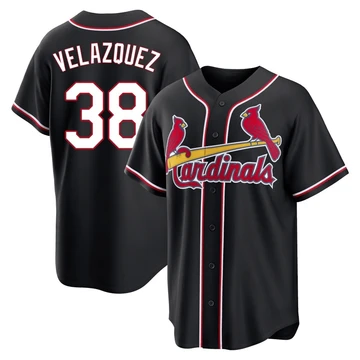 St. Louis Cardinals ＃38 Nelson Velazquez Men's Replica Fashion Out Jersey - Black