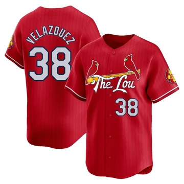 St. Louis Cardinals ＃38 Nelson Velazquez Youth Limited 2024 City Connect Jersey - Red