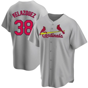 St. Louis Cardinals ＃38 Nelson Velazquez Youth Replica Road Jersey - Gray