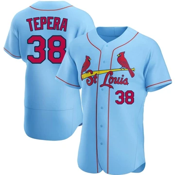 St. Louis Cardinals ＃38 Ryan Tepera Men's Authentic Alternate Jersey - Light Blue