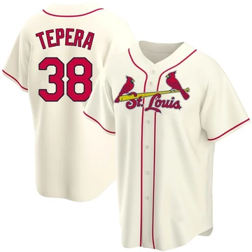 St. Louis Cardinals ＃38 Ryan Tepera Men's Replica Alternate Jersey - Cream